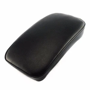 Black Pillion Pad Seat 6 Suction Cup For Harley Dyna Sportster Softail Touring - Picture 1 of 4