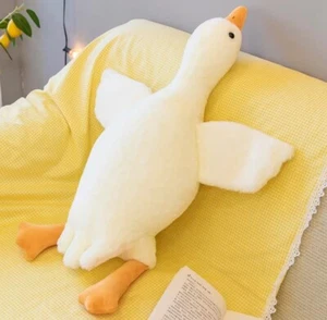 White Goose Sleeping Pillow Plush Toy 19" Stuffed Animal Doll Gift for Kids - Picture 1 of 6