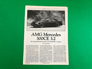 1988 MERCEDES BENZ AMG 300CE 300 CE ORIGINAL PRINT AD 4 PAGE ROAD TEST PRINTED
