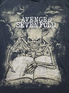Avenged Sevenfold 2013 Band Distressed T-shirt Rozmiar Large Bay Island