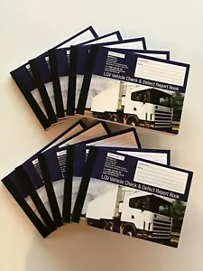 50 Duplicate page Nil Defect LGV HGV Lorry Truck Drivers Check Book x 10 - Picture 1 of 3