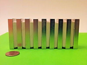 8 imanes de bloque de neodimio 2"" x 1"" x 5/16"" N48H imanes de tierras raras - Imagen 1 de 5