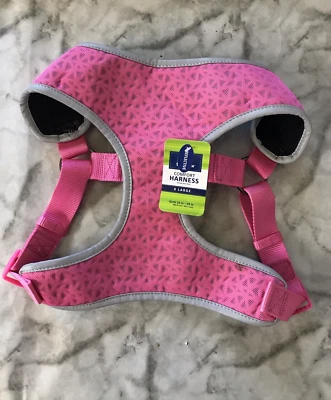 NEW Top Paw Dog COMFORT Soft Harness X-LARGE Reflective 33"-39" PINK PATTERN - Image 1 of 2