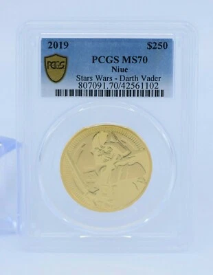 2019 $250 1oz Gold Star Wars Darth Vader NIUE PCGS MS70 - Image 1 of 2