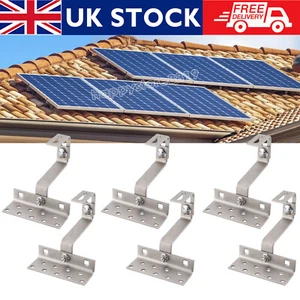 Solar Panel Tile Roof Hook Mounting Rail PV Adjustable Stainless Steel Bracket - Picture 1 of 18