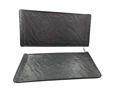 Juego de 2 bandejas rectangulares marrón vértice (pequeñas y medianas) textura irregular Foto 1 de 4