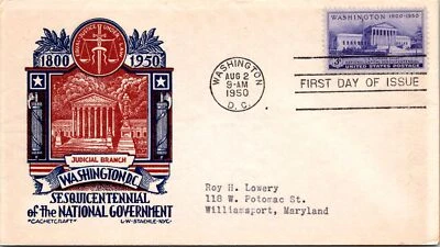 SC #991 FDC - Staehle Cachet (Blue/Red) - Single - F54603 - Image 1 of 2