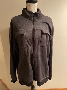 Men's Apt. 9 Zip up XXL Gray Sweatshirt Jacket Pre Owned - Picture 1 of 6