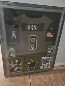 Framed Tony Romo Nike Salute to Service Signed with JSA COA - Picture 1 of 4