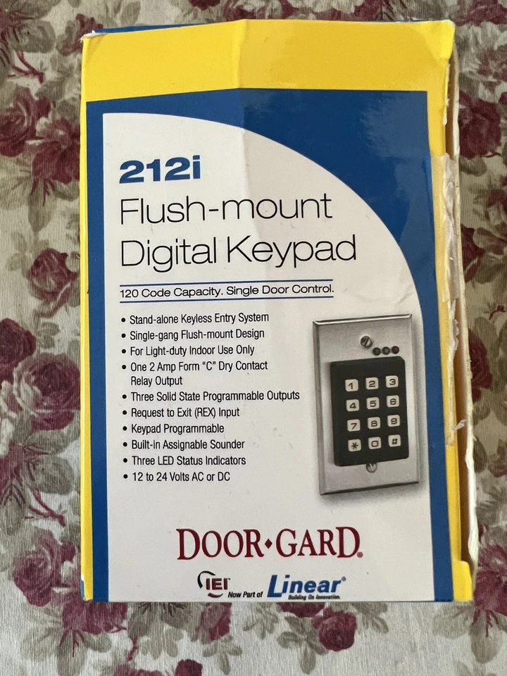 IEI Linear Door-Gard 212i Flush-mount Digital Keypad - Image 1 of 1