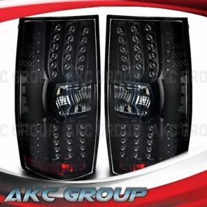 For 2007-2013 Chevrolet Suburban Tahoe LED Tail Lights Black Housing Smoke Lens - Bild 1 von 2