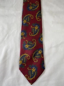Vintage paisley printed silk tie - Henry Fox - Picture 1 of 3