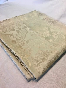 NEW XL 70" Square Gold Jacquard Victorian French Scroll Tablecloth - Ivory Avail - Picture 1 of 10