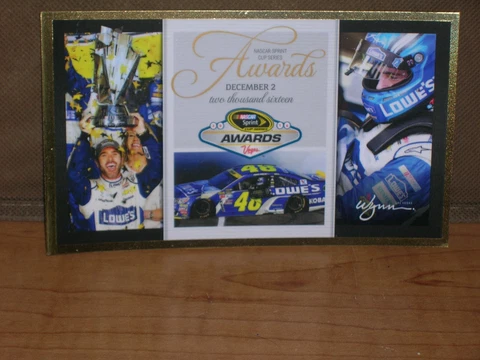Rare Nascar 2016 Jimmie Johnson Awards Ceremony Banquet Ticket Cover