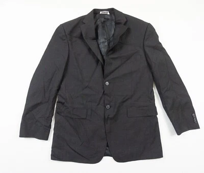 Jhane Barnes Blazer 40 Regular Black Jacket Sport Coat Wool Super 120s Moores - Image 1 of 4