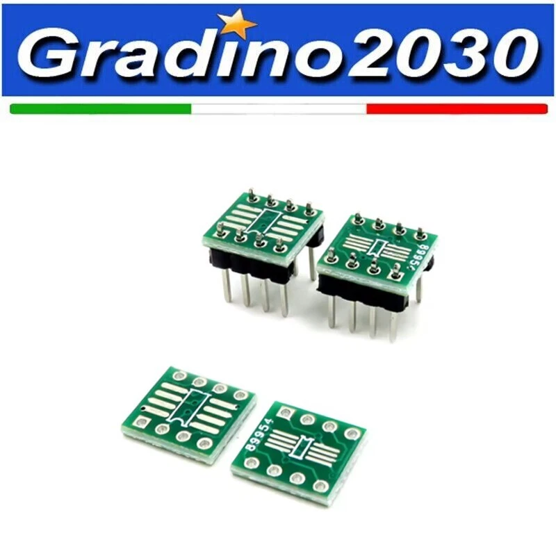 5x Adattatore SOP8 SSOP8 TSSOP8 su DIP8 Modulo Convertitore Sviluppo PCB - Imagen 1 de 1