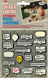 Printz Chitter Chatter Self-Adhesive Photo Cartoons Assorted Sayings - Spanish - Picture 1 of 2