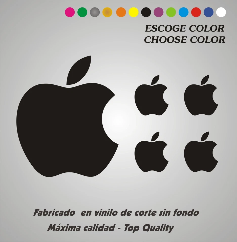 5 PEGATINAS VINILO Stickers - Apple - PACK VINYL AUFKLEBER ADHESIVI - CUSTOM - Imagen 1 de 1