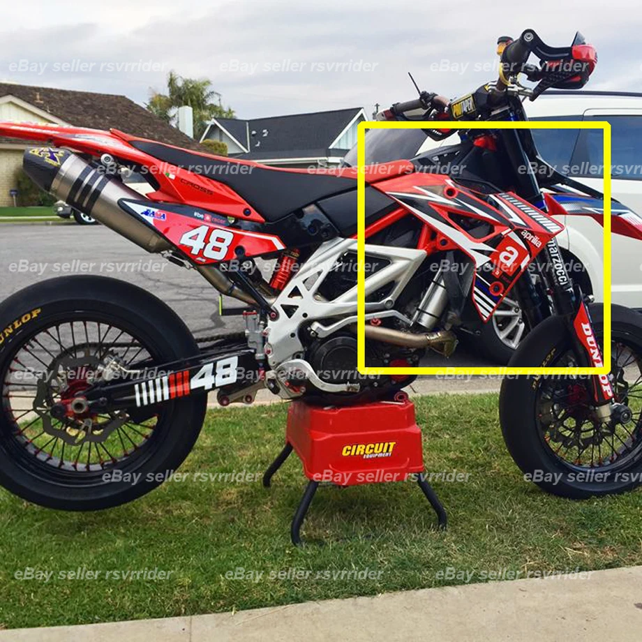 radiator shroud decals (left and right side) fits aprilia mxv 450 supermoto - Image 1 of 1