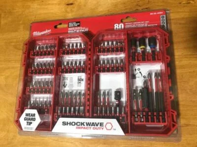 Milwaukee 80 Piece Screw Driver Drill Bit Set Impact Duty SHOCKWAVE Alloy Steel