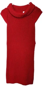 Cherokee Girl's Red Metallic Short Sleeve Cowl Neck Sweater Dress - XL - Picture 1 of 4