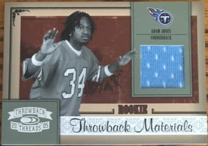 2005 Throwback Threads Rookie Jersey Adam Jones #201 Tennessee Titans - Picture 1 of 2