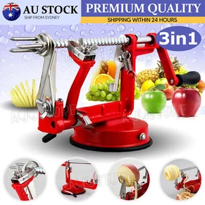 Fruit Cutter Corer 3 in 1 Slicer Kitchen Tool Apple Slinky Machine Peeler AU - Picture 1 of 9