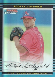 2002 Bowman Chrome Baseball Refractor #127 Scotty Layfield 389/500 StL Cardinals