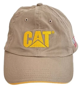 NASA Lunabotics Caterpillar CAT Mining Competition Hat Cap Space Flag Tan 2013 - Picture 1 of 12
