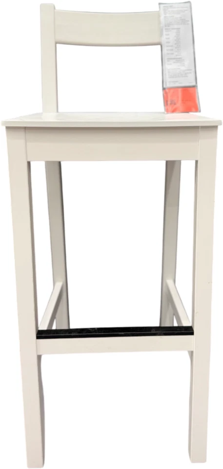 Brand New IKEA NORDVIKEN White Bar Stool With Backrest 75 cm (29 ½ ") 603.691.13 - Image 1 of 1