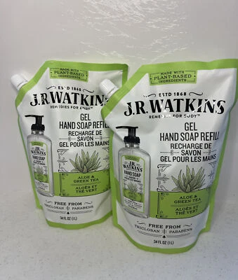 J.R. Watkins Gel Hand Soap Refill Pack - Aloe and Green Tea | 34 oz | 2 Pack  - Image 1 of 2
