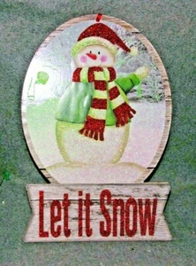 Letrero interior Let it Snow Hang Up 14X 10" - Imagen 1 de 1