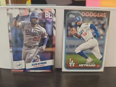 Lot Of 2 Jason Heyward Los Angeles Dodgers - Image 1 of 2