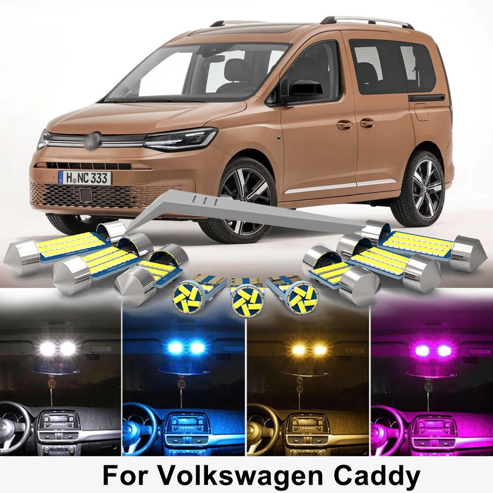 LED Interior Light Bulb For Volkswagen Caddy II III IV 2 3 4 MK2 MK3 MK4 96-2019 - Image 1 of 4