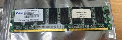 ELIXIR 512MB DDR-400MHz-CL3 PC3200U-30330 - M2U51264DS8HB3G-5T Memory Module - Image 1 of 4