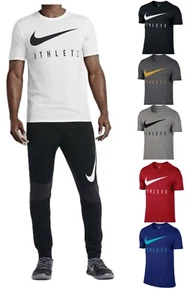 Nike Dri-Fit Athlete Tee Men's T-Shirt S-M-L-XL-XXL BLK RED WHT NVY GRY CHRCL - Picture 1 of 17