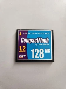 128 MB Lexar CompactFlash Memory Card 128 MEGABYTE Compact Flash Vintage - Picture 1 of 2