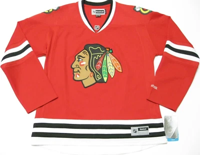 Camiseta deportiva para mujer Chicago Blackhawks roja Reebok Premier Foto 1 de 4