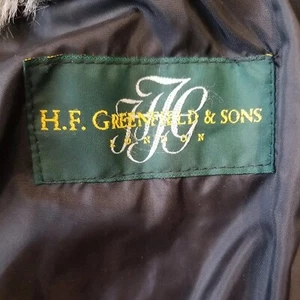 HF Greenfield & Sons London Faux Fur Coat Stripe brown cream Vintage UK 18 - Picture 1 of 12