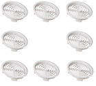 8 x White Plastic 70mm Round Soffit Air Vents, UPVC Push Fit Eaves Disc Fascia