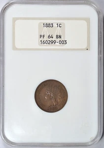 1883 PROOF INDIAN HEAD CENT NGC PF64 BN - Picture 1 of 3