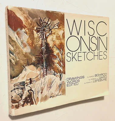 WISCONSIN SKETCHES 1973 HC 1st Ed. SIGNED Aaron Bohrod Drawings + Invitation - Image 1 of 4