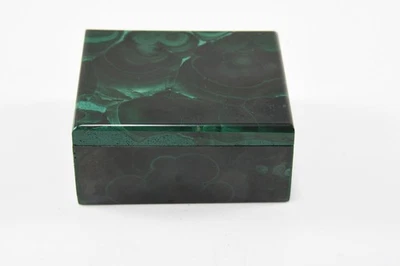C27S08- Malachit Miniatur Deckeldose wohl um 1940 - Bild 1 von 4