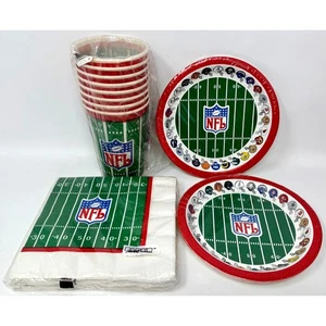 1990 NFL Football Teams Paper Plates, Cups, Napkins Super Bowl Party Supplies - Picture 1 of 9