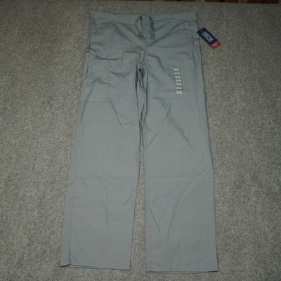 Nuevos Pantalones Médicos Cherokee Unisex Gris Talla Pequeña Bolsillos Cordón Foto 1 de 4