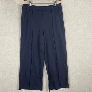 J.Jill Wearever Collection Pull On Wide Leg Ponte Pants Womens M Tall Blue NWT - Picture 1 of 11
