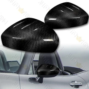FIT 16-23 MAZDA MX-5 MIATA REAL CARBON FIBER SIDE VIEW MIRROR COVER CAP TRIM - Bild 1 von 5