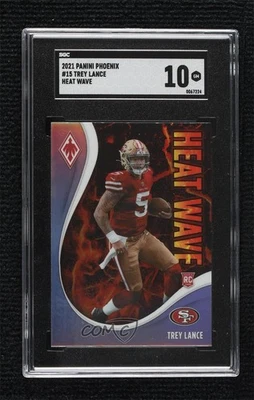 2021 Panini Phoenix Heat Wave Trey Lance #15 SGC 10 GEM Rookie RC - Image 1 of 2