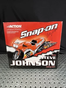Action 1:9 Steve Johnson 2001 Pro Stock Bike Snap-On Tools - Autographed x 2 NIB - Picture 1 of 12