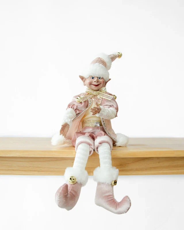 LUXURY CHRISTMAS ELF PINK GOLD 51CM - image 1 of 2